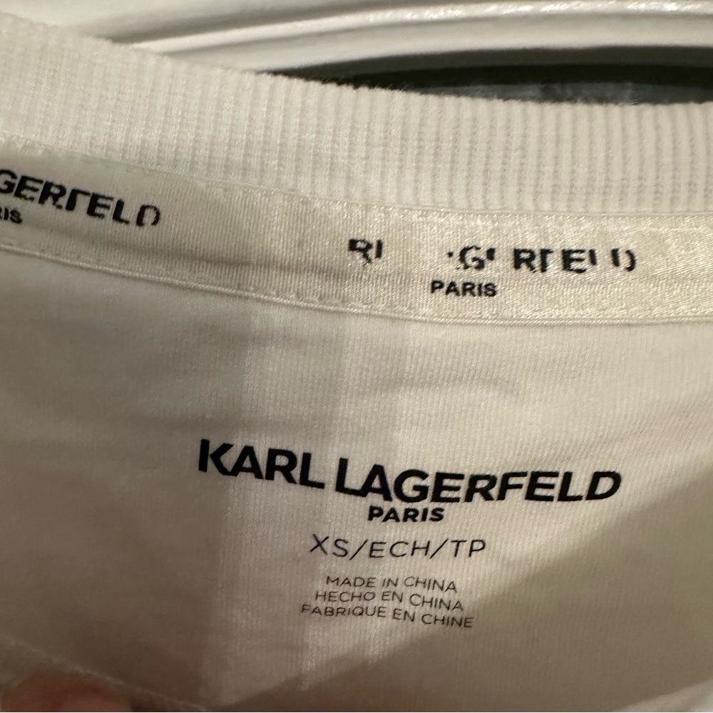 Karl Lagerfeld White Sweatshirt with Iconic Graphic - Picture 5 of 7